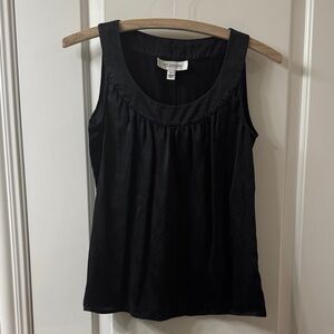 St. John Collection Black Sleeveless Silk Tank Top Size XP